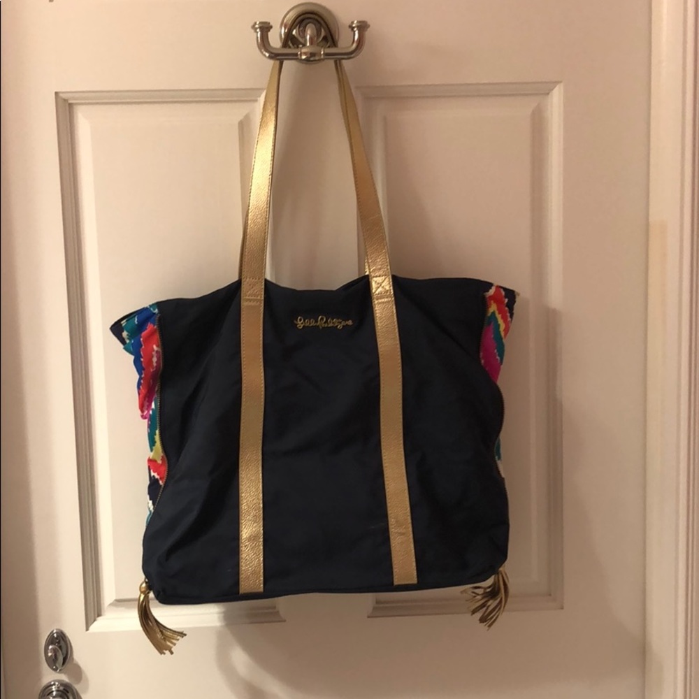 Lilly Pulitzer Navy Blue Tote Bag